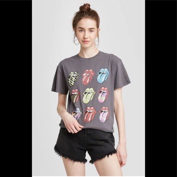 the Rolling Stones Tops - Womens Rolling Stones Boyfriend Tee.